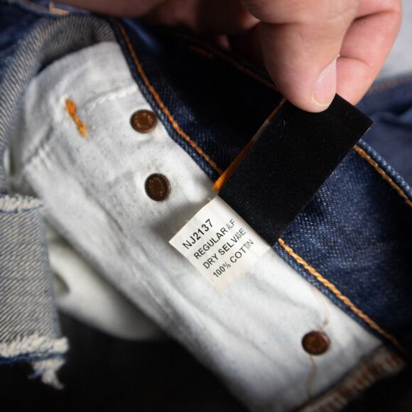 Nudie Jeans Regular Alf Dry Selvedge 29W Altered - Picture 6 of 8